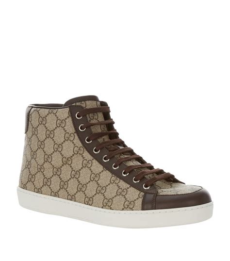 gucci brooklyn sneakers brown|gucci crystal studded sneakers.